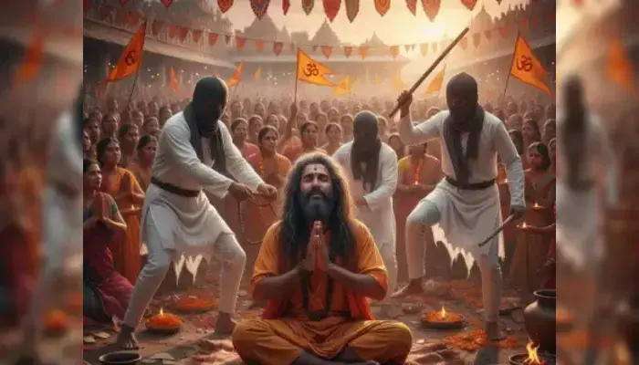 Hindu sadhu brutally attacked for chanting 'Jai Shri Ram' during a religious gathering in Purba Medinipur, West Bengal