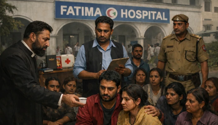 Hindu patient drugged, threatened and coerced by Christian priest and hospital staff for conversion to Christianity in Mau, UP