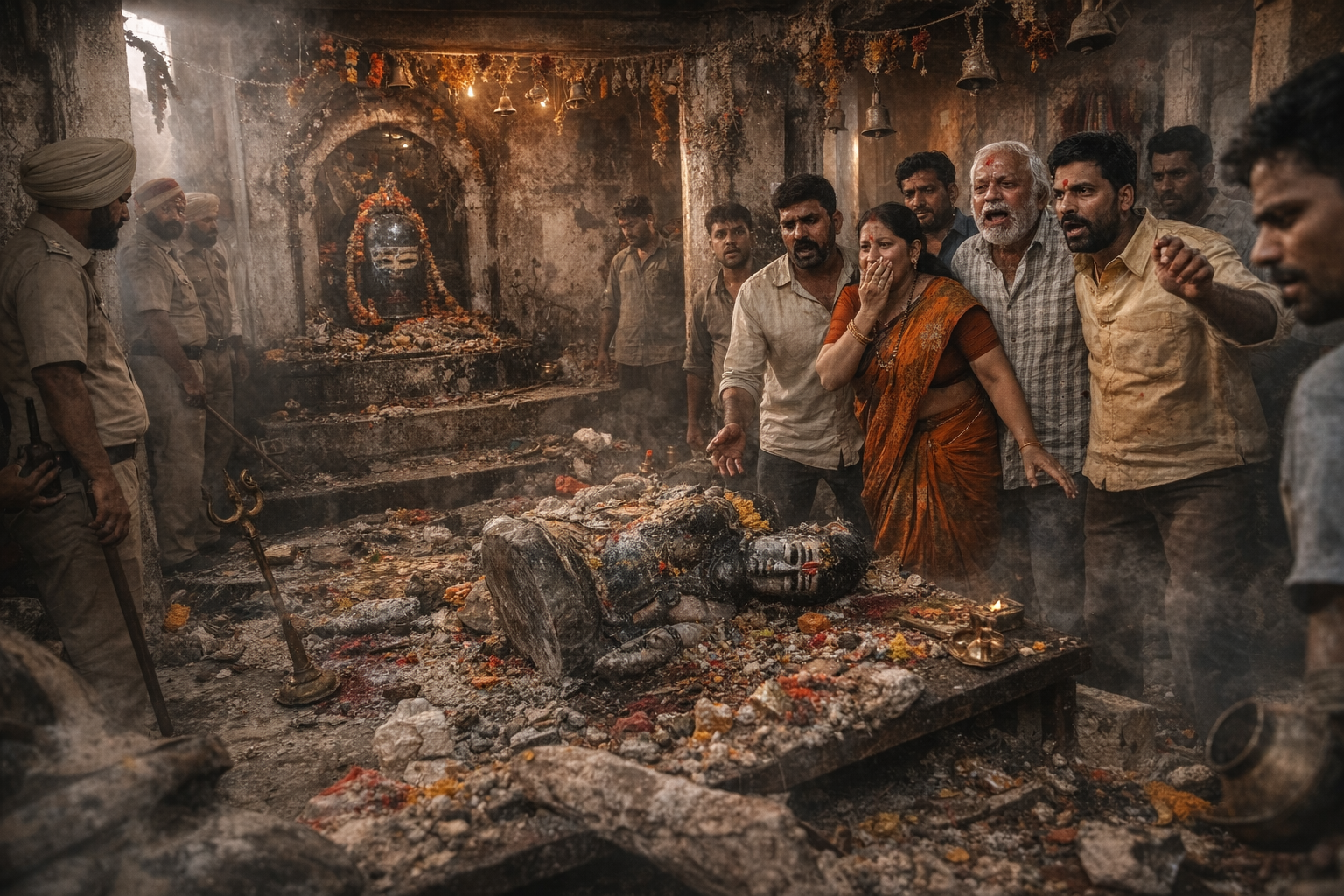 80-year-old Hindu temple attacked, idol desecrated, sacred structures broken by unknown miscreants in Ludhiyana, Punjab