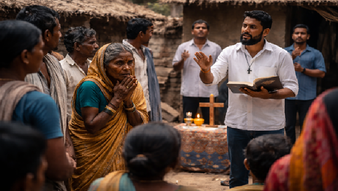 Hindu tribals in Khandwa targeted for forced Christian conversion through inducements and manipulation 