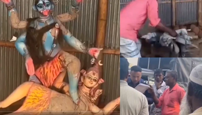 Hindu temple vandalised, Kali idol desecrated by miscreants in Bangladesh amidst ongoing persecution of Hindus