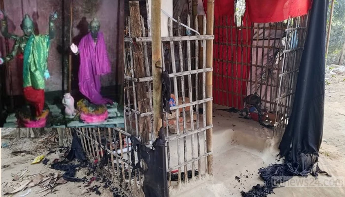 Hindu temple torched, sacred idols and religious items desecrated by miscreants in Bangladesh amidst ongoing persecution of Hindus