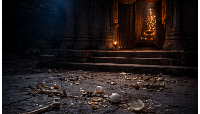 Hindu temple in Hathras targeted as antisocial elements scatter bones and egg shells near temple premises
