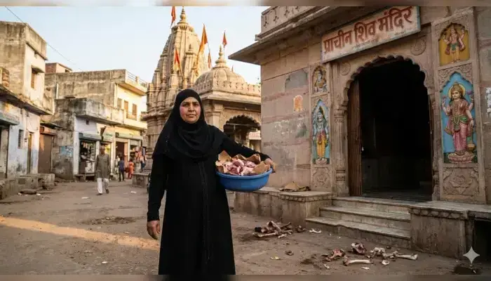 Hindu temples targeted for defilement; Muslim woman throws meat pieces near sacred sites in Bhopal