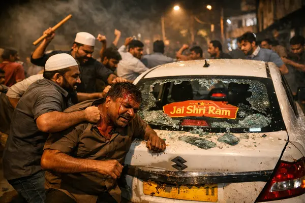 Hindu cab driver assaulted, car windows smashed for displaying “Jai Shri Ram” on rear of vehicle in Hyderabad