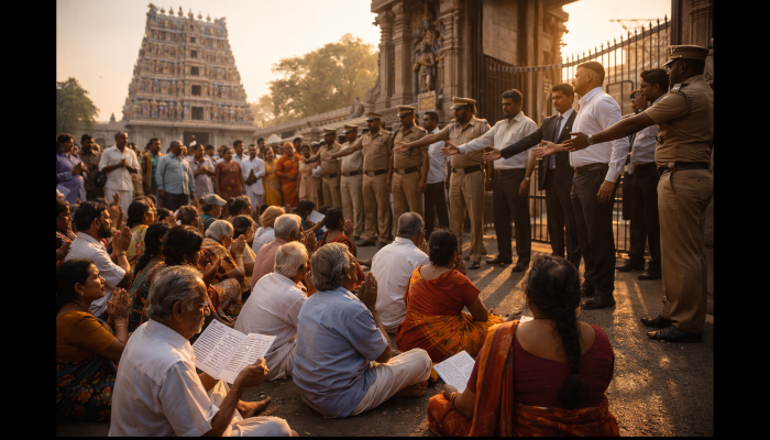 Hindu devotees detained and forced to pray on roads as Tamil Nadu government bars prayer recitations 