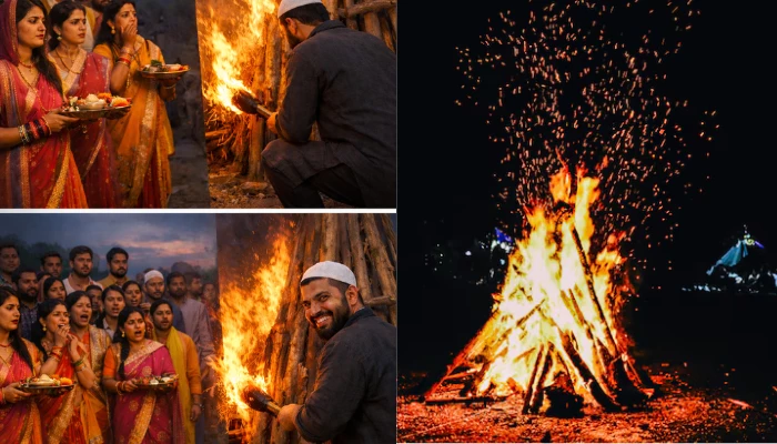 Hindu traditional Holika Dahan sabotaged as Muslim youth premeditatedly sets sacred pyre ablaze in Rampur, Uttar Pradesh