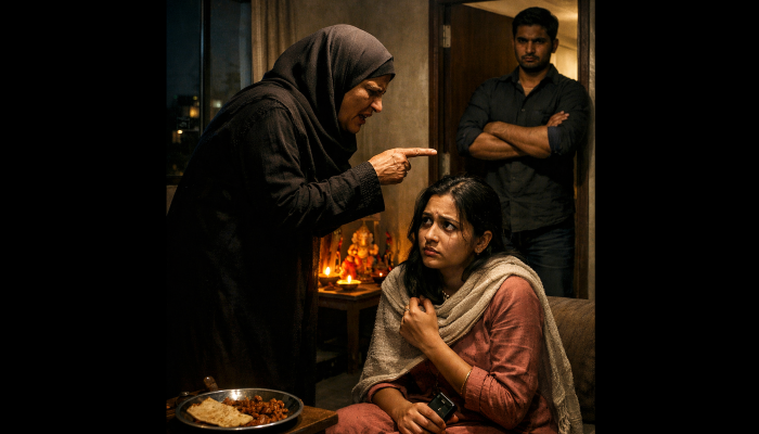 Hindu woman pressured for religious conversion, force-fed beef, assaulted, and threatened by Muslim in-laws in Maharashtra
