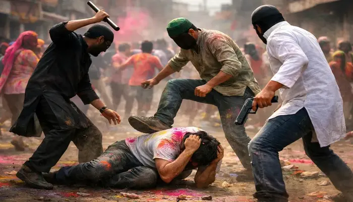 Hindu youth brutally assaulted and abused with casteist slurs for accidentally spilling Holi colours on Muslim men