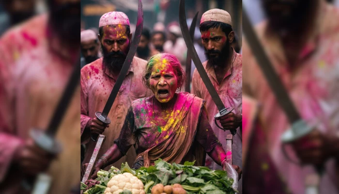 Elderly Hindu woman slapped; 'Pakistan Zindabad' slogans raised by mob of Muslim men armed with swords on Holi in Dehradun, Uttarakhand