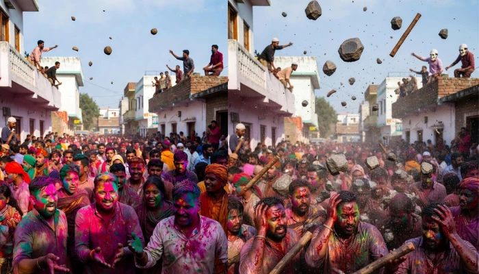 Hindus attacked with stone pelting by Muslims during Holi celebrations in Munger, Bihar