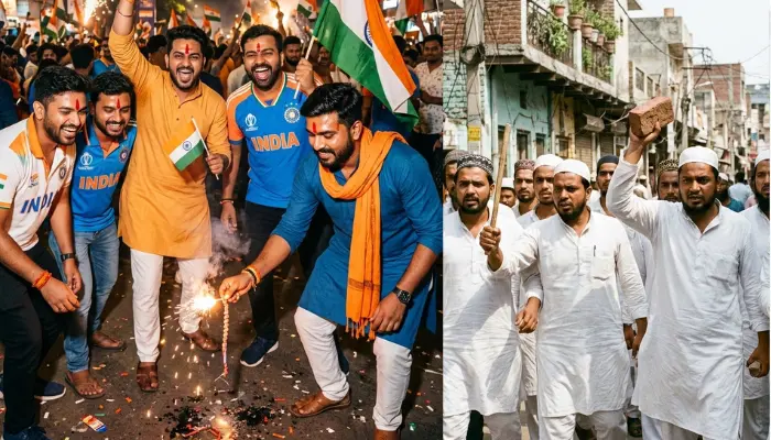 Hindus brutally attacked by Muslim mob over bursting crackers during cricket victory celebrations in Ujjain