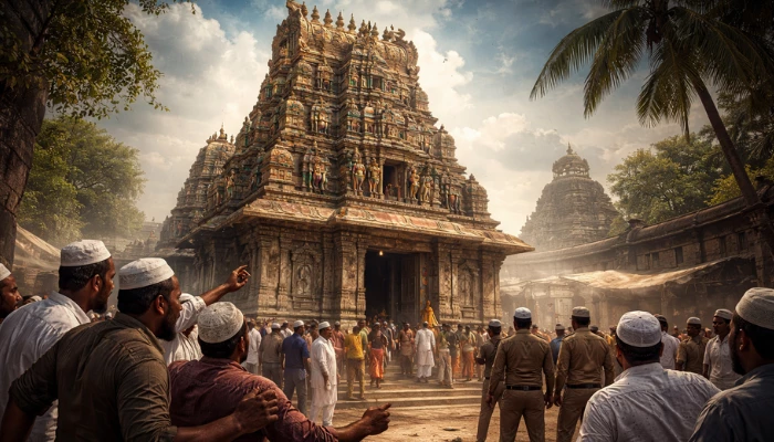 Sacred 300 year old Hindu temple renovation obstructed by Muslims despite Madras High Courts order in Madurai, Tamil Nadu