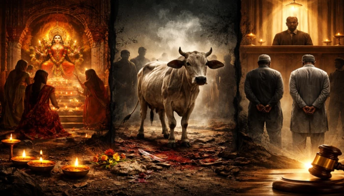 Hindu festival marred: Cow slaughtered deliberately on first day of Navratri by Muslims in Jalaun, Uttar Pradesh