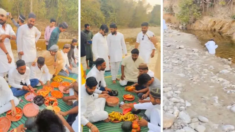 Sacred Hindu site defiled as Muslim youths hold non-veg Iftar party near its premises, throwing bones into water body used for religious activities