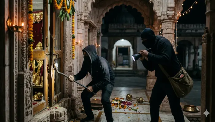 Sacred Durga temple targeted for robbery during Navratri celebrations in Mohali, Punjab