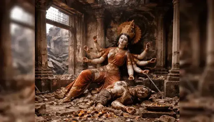 Idol of Goddess Durga vandalised, derogatory remarks made against Hindu deities by miscreant amidst Navratri celebrations in Greater Noida