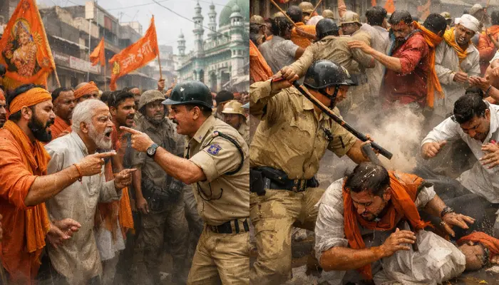Ram Navami procession restricted from crossing 'Muslim area'; police subject Hindu devotees to brutal assault in Palghar, Maharashtra