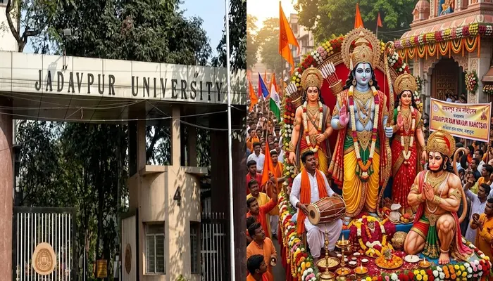 Ram Navami celebrations banned at Kolkata's government-run university amidst protests by leftist groups; no similar restrictions placed on Muslim religious observances