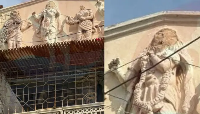 Statues of Hindu deities beheaded by miscreants at historic building in Karachi, Pakistan