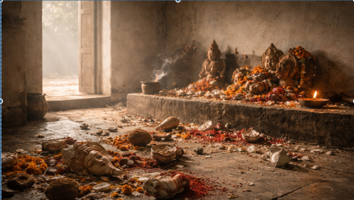 Idols of Hindu deities vandalised and desecrated by man in Satara, Maharashtra; police claim mental illness