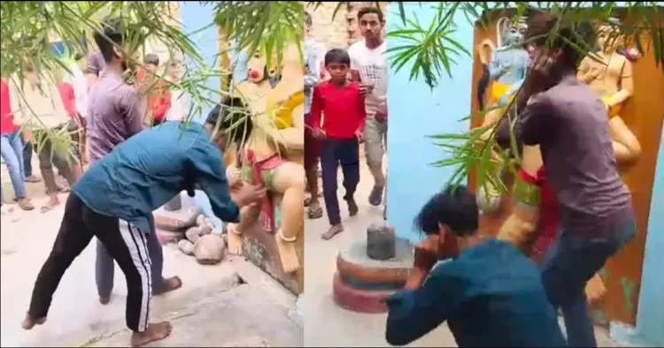Hindu sentiments outraged as Muslim men enter a temple and make derogatory remarks against Hindu deities