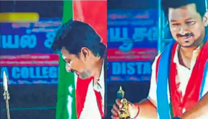 Hindu religious symbol 'Vel' disrespected publically by the Deputy chief Minister in an election event in Tamil Nadu