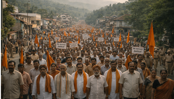 Hindu worker attacked by Islamist elements in Karnataka district, thousands march in protest demanding justice