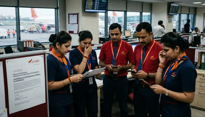 Hindu employees at Indian airline company targeted and barred from wearing sacred Hindu symbols