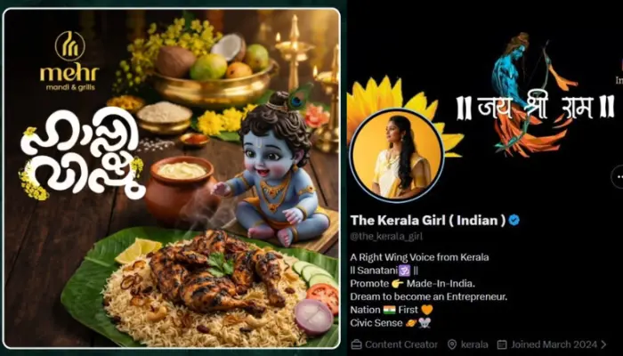 Hindu woman receives death threats and abuse online after opposing derogatory Vishu poster by Muslim-owned restaurant in Kerala