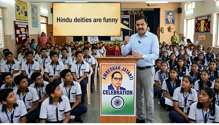 Minor Hindu students targeted for religious conversion, their revered deities ridiculed by teacher during Ambedkar Jayanti celebrations in Begusarai