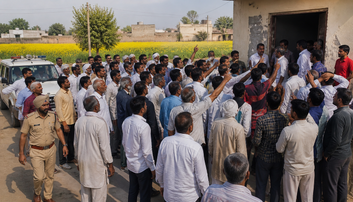 Hindu community in Bilawal village mobilise against organised conversion gathering operating inside their village
