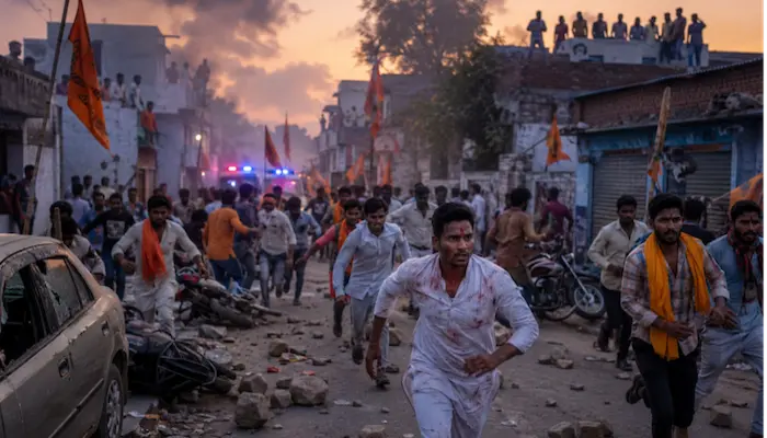 Hindu procession attacked and stone-pelted by Muslims while crossing a Muslim-majority area in Hapur, Uttar Pradesh