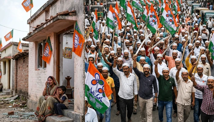 Hindu families attacked, houses vandalised and women subjected to rape threats by Muslim mob for backing a pro-Hindu party in West Bengal
