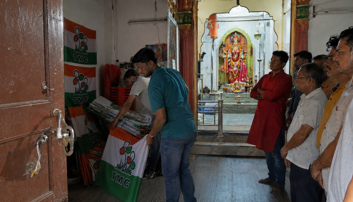 Temple sanctity violated as sacred Bhog room encroached upon and used as political party office in West Bengal for years