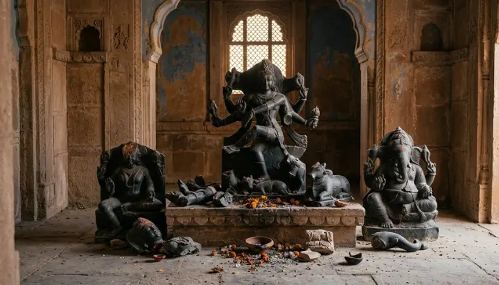 Hindu temple targeted, sacred idols of Hindu deities desecrated by miscreant in Sikar, Rajasthan 