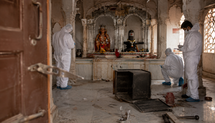 Hindu temple in Madhya Pradesh targeted in premeditated overnight robbery as thieves steal sacred crowns from deity idols 