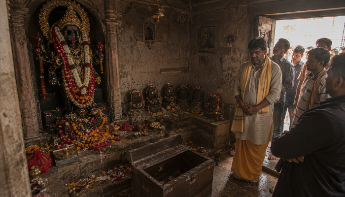 Hindu temple targeted as thieves remove gold eyes from sacred idols and steal cash from donation box