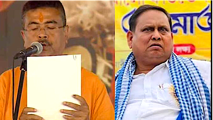 Hindu leader Suvendu Adhikari threatened with violence by Indian Muslim politician during Bangladeshi media interview