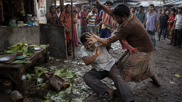 Hindu businessman strangled to death by Muslim man in public view over 20 taka payment in Bangladesh