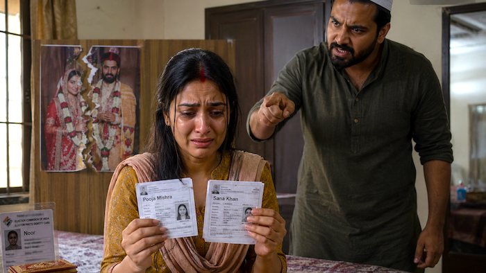 Hindu woman deceived into marriage by Muslim man using false Hindu identity, victim abused and threatened in marriage for years