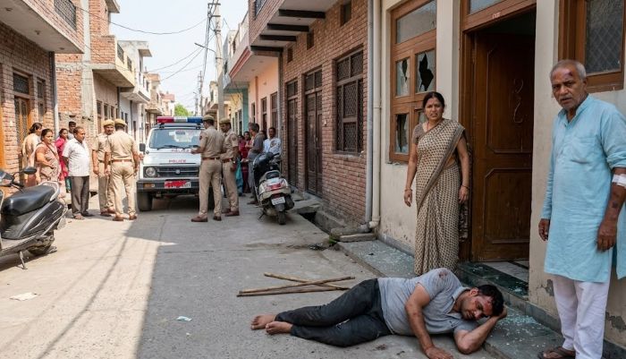 Hindu temple in Modinagar desecrated as miscreant enters sanctum sanctorum with shoes and robs offerings; violently attacks Hindu family who reported theft