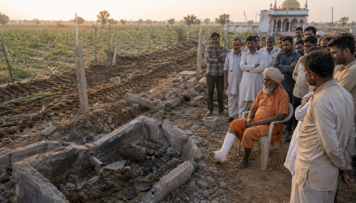 Hindu temple land in Pushkar targeted for illegal encroachment; priest and his sons brutally attacked for opposing it