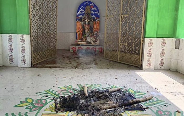 Kali temple set ablaze and Shiva idol vandalised amidst ongoing persecution of Hindu minorities in Bangladesh