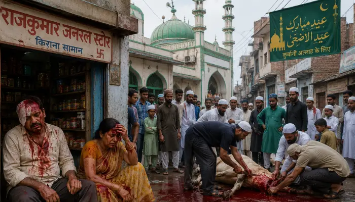 Hindu couple brutally attacked in Muslim-dominated locality following minor dispute over Qurbani in Meerut