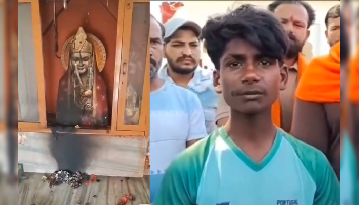 Hindu temple desecrated; idols of Hindu deities burnt and urinated upon by Muslim youths