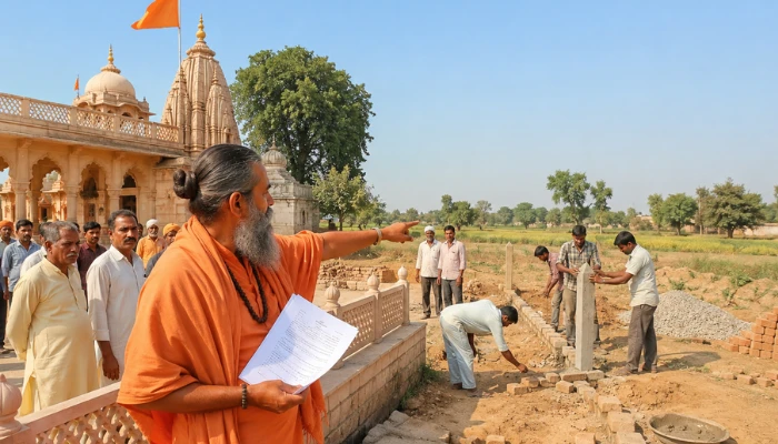 Hindu temple land in Sikar, Rajasthan, encroached upon; priest faces abuse and threats for objecting