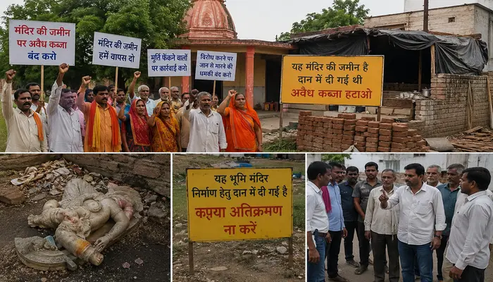 Hindu temple land illegally occupied by encroachers, temple idol thrown away, installation of new idols blocked in Sheopur, Madhya Pradesh