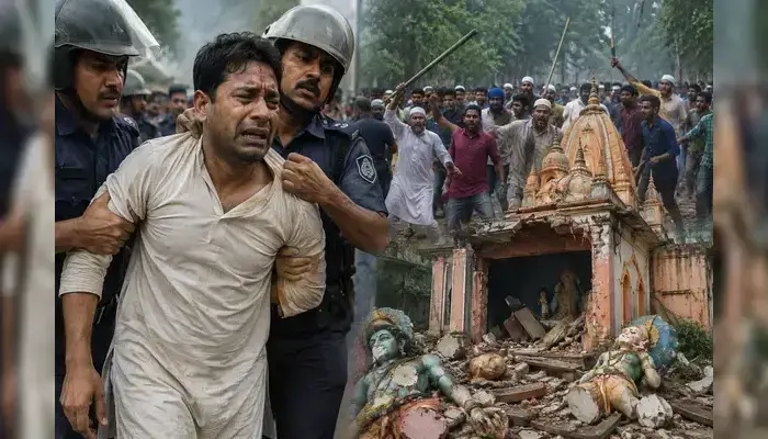 Hindu man hounded over allegations of blasphemy in Bangladesh; Muslim mob attacks his home, vandalises a Hindu temple amid chants of 'Allahu Akbar'