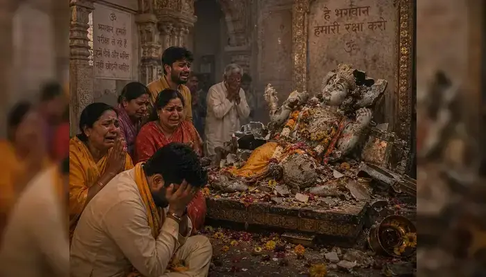 Hindu religious sentiments outraged as multiple idols belonging to the Shiva family vandalised inside Hindu temple